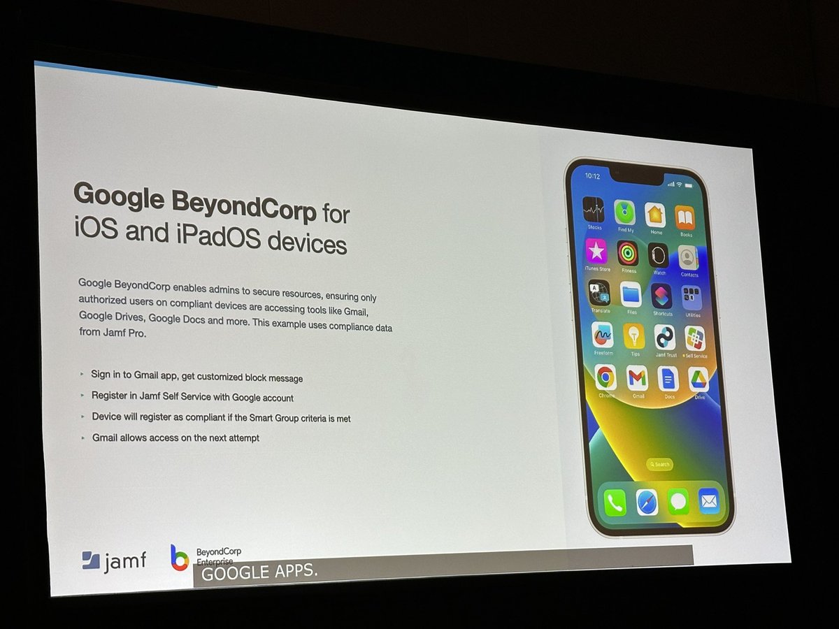 yoshifin's tweet photo. macOS も iOSも #BeyondCorp with Jamf!
セッションにはデモ動画もあるので、ぜひチェックを!
#JNUC https://t.co/qVd5WwIWAa