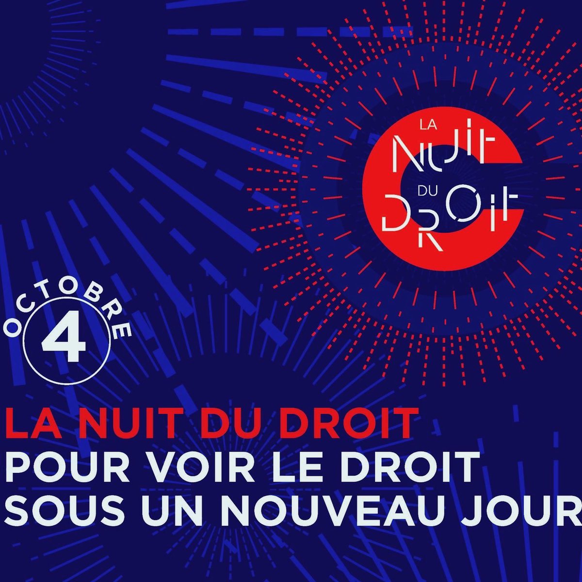 FDSP AMU (@fdspamu) on Twitter photo 👉 Rendez-vous le 04 Octobre prochain pour participer à l’édition 2023 de La Nuit du Droit! 🏙
📍Palais Verdun - Cour d’appel d’Aix-en-Provence - 18h30
💬 Conférences-débats, projection, rencontres, initiations : c’est le moment de découvrir le Droit sous toutes ses formes ! 👉 Rendez-vous le 04 Octobre prochain pour participer à l’édition 2023 de La Nuit du Droit! 🏙
📍Palais Verdun - Cour d’appel d’Aix-en-Provence - 18h30
💬 Conférences-débats, projection, rencontres, initiations : c’est le moment de découvrir le Droit sous toutes ses formes !