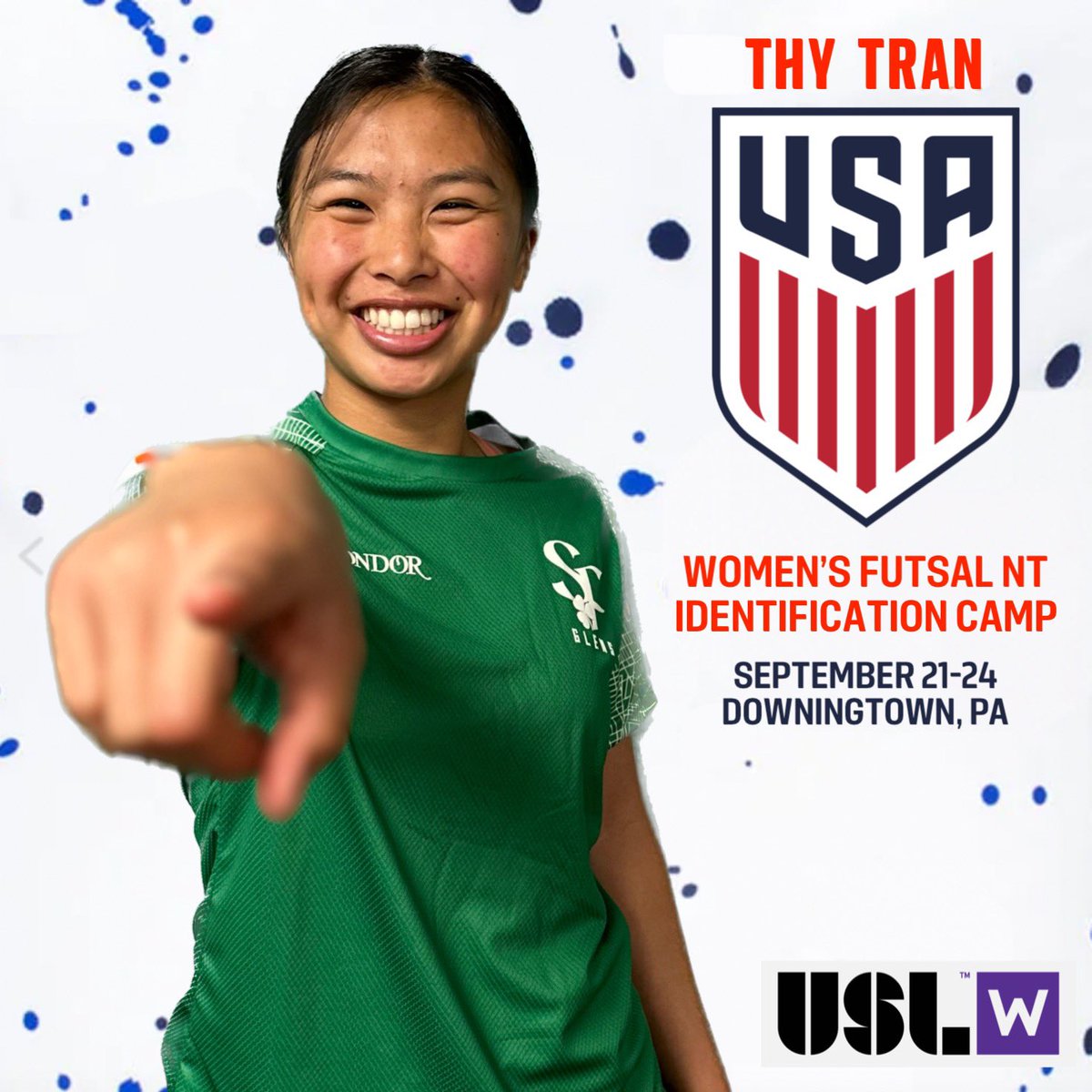 🇺🇸 Congrats to our <a href="/USLWLeague/">USL W League</a> midfielder Thy Tran for earning a call-up this month to the <a href="/ussoccer_ENT/">U.S. Soccer Extended National Teams</a> Women’s Futsal NT Camp in Pennsylvania as the only fixo! 

#UpTheGlens | #InternationalGlens | #ForTheW