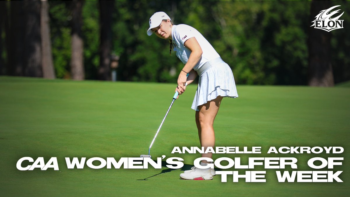 ElonGolf's tweet image. 𝐂𝐀𝐀 𝐖𝐨𝐦𝐞𝐧'𝐬 𝐆𝐨𝐥𝐟𝐞𝐫 𝐨𝐟 𝐭𝐡𝐞 𝐖𝐞𝐞𝐤

Congrats to our very own Annabelle Ackroyd! Ackroyd finished tied for second where she fired an even-par 54-hole total of 213 to post her best finish so far this fall season.

#ElonGolf #PhoenixRising