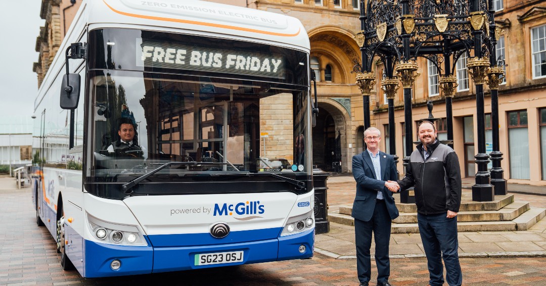 InverChamber's tweet photo. As part of World Car Free Day celebrations @mcgillswest and @Inverclyde have partnered up to bring those in the Inverclyde area ‘Free Bus Friday’ on 22nd September
#InverclydeChamber | #InverclydeBusiness | #WorldCarFreeDay | #ICCMember
https://t.co/FpuP1mdHX4 https://t.co/YyQeZP45IY