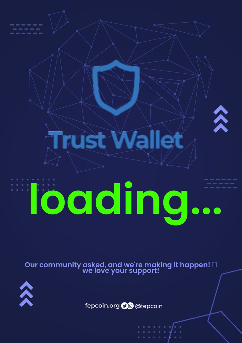 🚀 You'll soon have the power to manage, send, trade, and swap #Fepcoin directly from your Trust Wallet. 🌐 Get ready for a seamless crypto experience like never before! 💼💱 #Crypto #TrustWallet #Blockchain