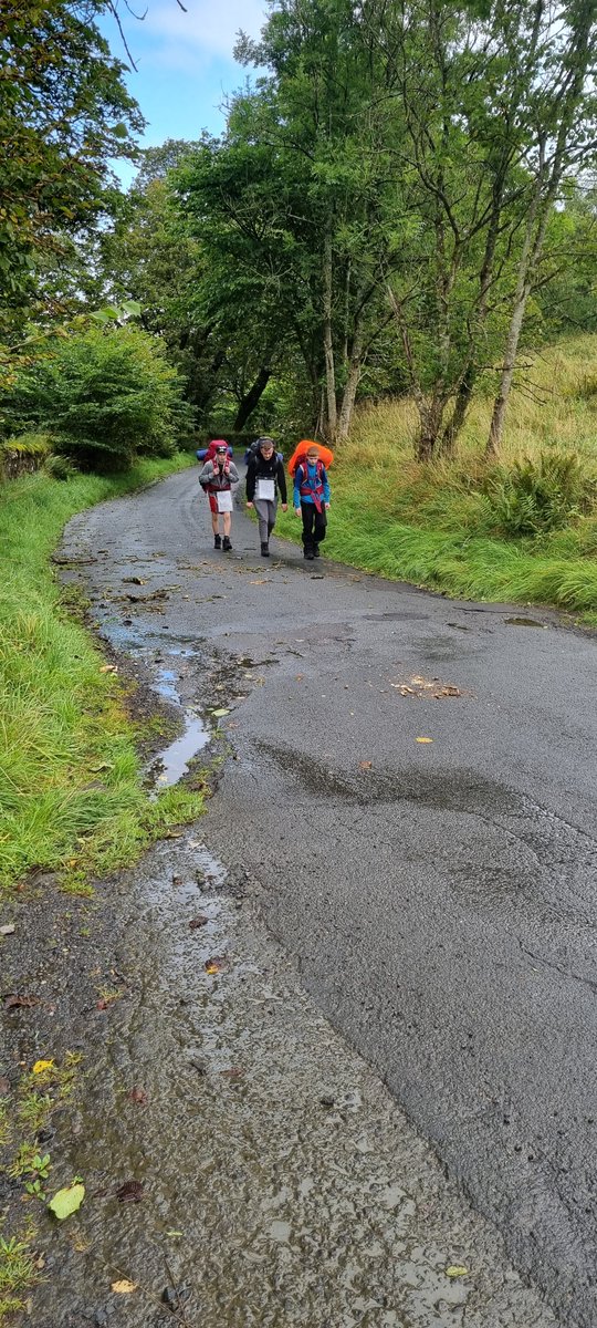 LochendWiderA's tweet photo. Day 3! What a night! High winds and driving rain kept many of us awake, thankfully the tents did their job and kept us dry! Tired today but they made it! Lots of sleepy heads on the bus home! 
@LochendHigh @DofEGlasgow @AspenOutdoors https://t.co/v8XduqwW3k