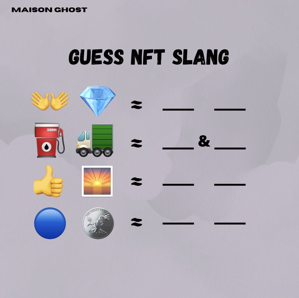 I will pick two winners who correctly guess all 4 NFT words for a gift 😎