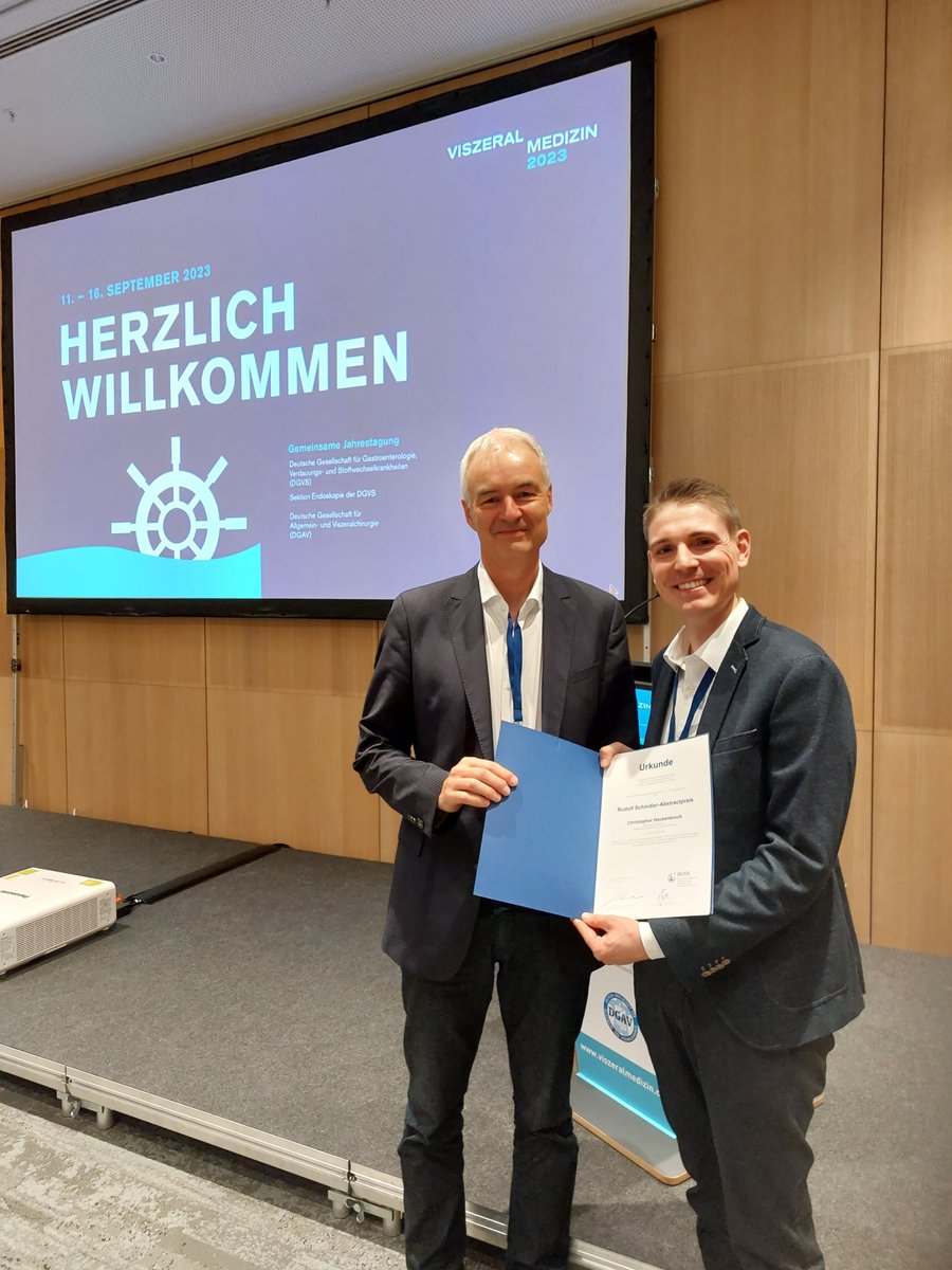 Peptide-based Immunotherapy (@labwalz) on Twitter photo Congratulations to Christopher Hackenbruch for the „Rudolf Schindler“ abstract #award of the #DGVS presenting our FusionVAC22_01 #clinicaltrial for #FLHCC. Pleased to start at <a href="/Salihlab/">Translational Immunology</a> with Michael Bitzer, supported by <a href="/MedTuebingen/">Faculty of Medicine Tuebingen</a> <a href="/EKFStiftung/">Else Kröner-Fresenius-Stiftung</a> / #ForTra <a href="/Roche/">Roche</a> #Immunotherapy Congratulations to Christopher Hackenbruch for the „Rudolf Schindler“ abstract #award of the #DGVS presenting our FusionVAC22_01 #clinicaltrial for #FLHCC. Pleased to start at <a href="/Salihlab/">Translational Immunology</a> with Michael Bitzer, supported by <a href="/MedTuebingen/">Faculty of Medicine Tuebingen</a> <a href="/EKFStiftung/">Else Kröner-Fresenius-Stiftung</a> / #ForTra <a href="/Roche/">Roche</a> #Immunotherapy