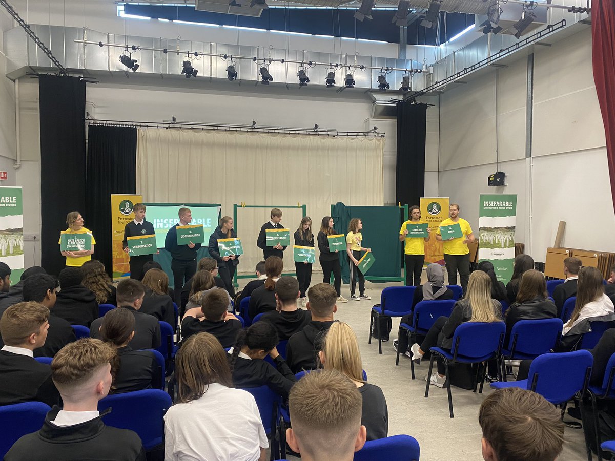 So much information to take in this afternoon. 10 stages of genocide being taught to our S5 <a href="/forresterhs/">Forrester High</a> today. Such an important input for our students today.