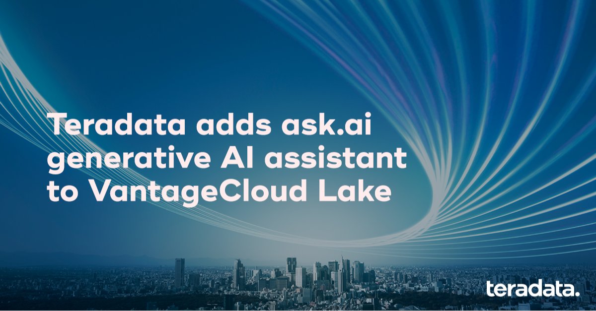 NMeddas's tweet photo. We’re excited to announce the integration of https://t.co/X7DoFmzJjg, a generative AI assistant, into VantageCloud Lake. Here’s how this empowers enterprises to effortlessly analyse and visualise data, generate codes, and much more: https://t.co/KRj22I8L4H https://t.co/LYWWqfc50x