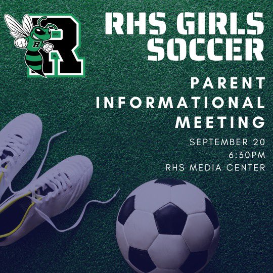 Roswell Girls Soccer (@roswellsoccerg) on Twitter photo Don’t forget parents meeting tonight for all girls interested in trying out for soccer this fall! Please have at least one parent in attendance. 6:30pm in the media center! <a href="/coachdesingRHS/">Coach Desing</a> <a href="/roswellsports/">Roswell Athletics</a> Don’t forget parents meeting tonight for all girls interested in trying out for soccer this fall! Please have at least one parent in attendance. 6:30pm in the media center! <a href="/coachdesingRHS/">Coach Desing</a> <a href="/roswellsports/">Roswell Athletics</a>
