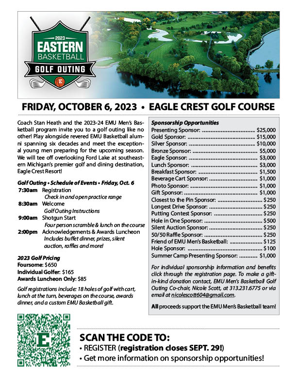 Eastern Michigan Basketball Golf Outing