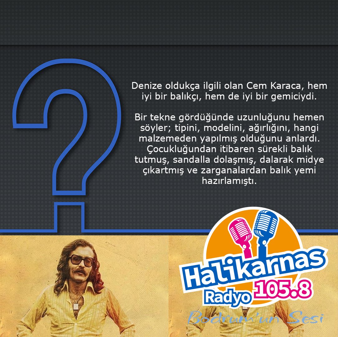 Biliyor muydunuz ❓

#nostalji #biliyormuydunuz #bodrum #halikarnasradyo #radyo #radio #cemkaraca #deniz #balık