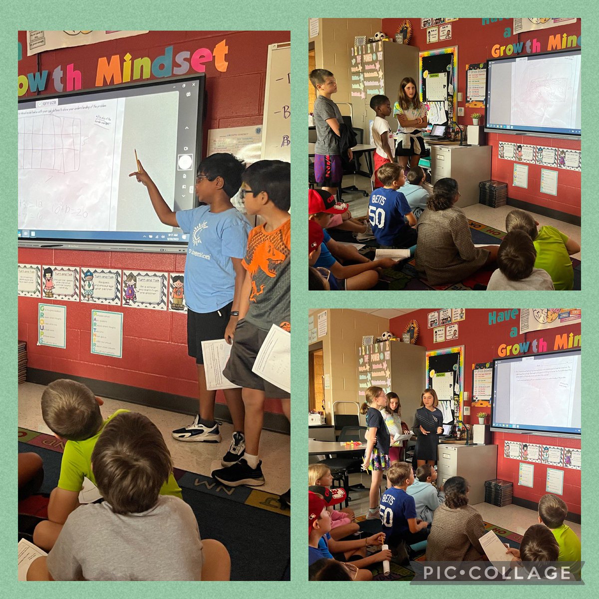 MrsDaugherty4th's tweet photo. Coming together for a #MathCongress to show our different strategies for solving perimeter. https://t.co/rvzVOV2dac