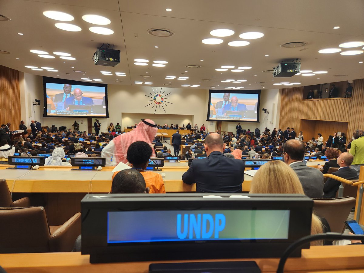 juditrius's tweet photo. #UNGA78 #PPRHLM Political Declaration on Pandemics adopted by consensus by Member States. Panels and Member States statements starting now https://t.co/o57vUaYFBv