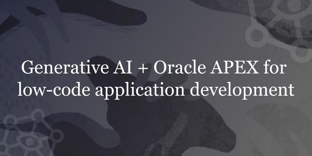 chaitanya_in's tweet photo. Want to explore the possibilities of using #orclAPEX and LLM's for Text to SQL Translation? 

Check out this blog post:

https://t.co/7l14JxNLJX

#Oracle #LowCode #GenAI #AI #OCI @ralf_mueller @mkareshk https://t.co/BfM5OR6YN8