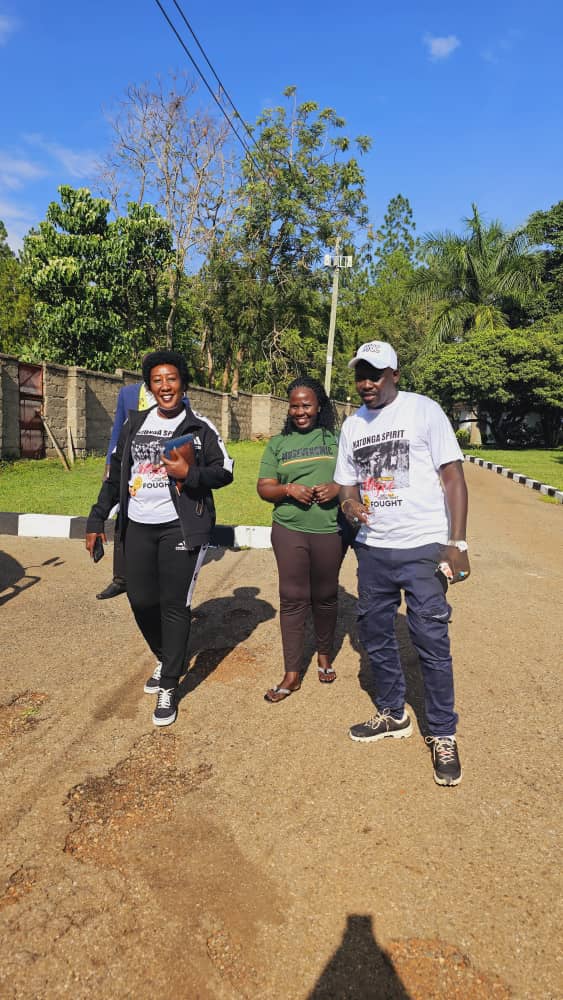 Kimkyeswa's tweet photo. UPDATE:

In preparation for H.E Yoweri Kaguta Museveni’s visit to Tororo District tomorrow, a team from the Office of the National Chairman - NRM Party headed by the Head of Mobilization, Ms. Kazaire Rose, met with the Honourable Jacob Oboth Oboth, who is the Head of the organising committee and State Minister for Defence and handed over several items donated by Hajjat Uzeiye Hadijah Namyalo - the Head of the ONC.

The items included ten sewing machines, 12 Hair clippers, ten hair dryers, one brick laying machine, two welding machines(1 manual and one electric) and 20 litres of fuel. 

The event will occur at Mwafu Village in west Budama County South, Tororo District, which Honourable Oboth Oboth represents. The president will be commissioning a new Tororo cement plant and also presiding over the opening of a church in the same area.