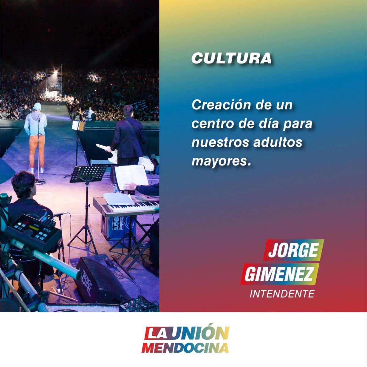 JorgeGimenezOk's tweet photo. San Martin 🎭 PROPUESTAS CULTURALES 🎭

Fomentar el arte, generando espacios de recreación para que todos nuestros vecinos y vecinas puedan disfrutar del cine 📽️ la música 🎸y el teatro 🎭

Hagamos que San Martín vuelva a brillar ✨ 

Acompáñanos con tu voto. Votá lista 504. https://t.co/iDm1j0DvuG