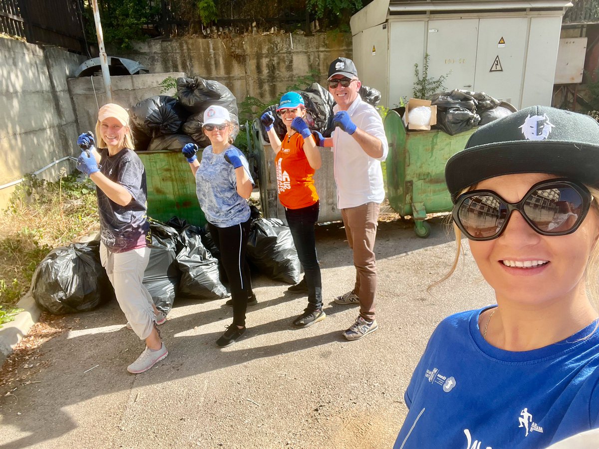 UN_Kosovo's tweet photo. Proud of our UNDCO team for their dedication to our community + a trash-free environment! We joined 🤝 today to clean up the spaces around our building. Hoping #Kosovo plastic bag ban next month will help raise awareness + reduce street littering.
#WorldCleanupDay #TrashBusters https://t.co/306XRoM3oo