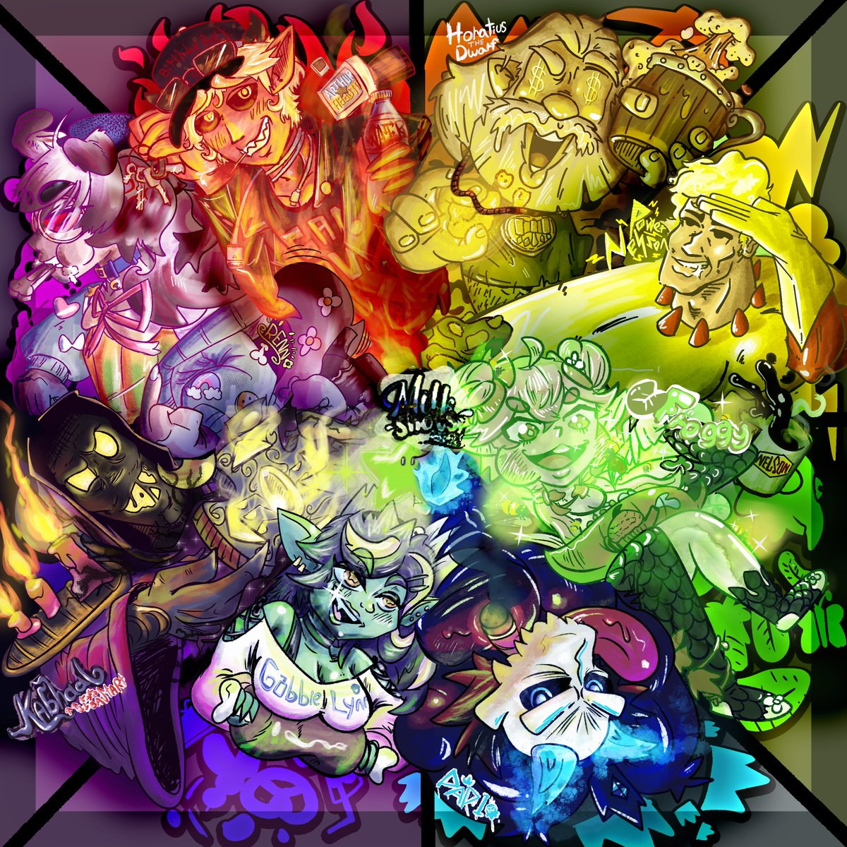 MilkShotsMoo's tweet photo. Rainbow Vtuber Circle Finished!

After working on this art project for months it's finally finished. I did this to challenge myself to try out shading because I've always been intimidated by it. So here we have my most favortist VTubers!

Thank you for the inspiration.
#milkInk https://t.co/MyUKKOvpSX