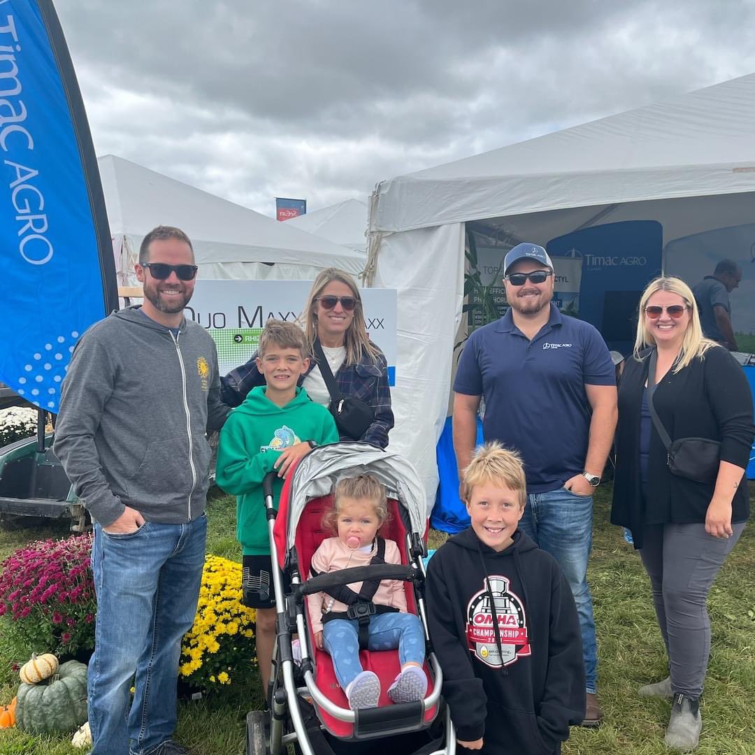 TimacAgroCanada's tweet photo. We met a very special family last week at Canada's @OutdoorFarmShow and we'd like to spend a few minutes to talk about their journey.

This is the Rombouts family. Tragically, a few years ago, they lost their son Max to cancer. Due to the high expenses they experienced… (1/4) https://t.co/S5gtzNc6Ra