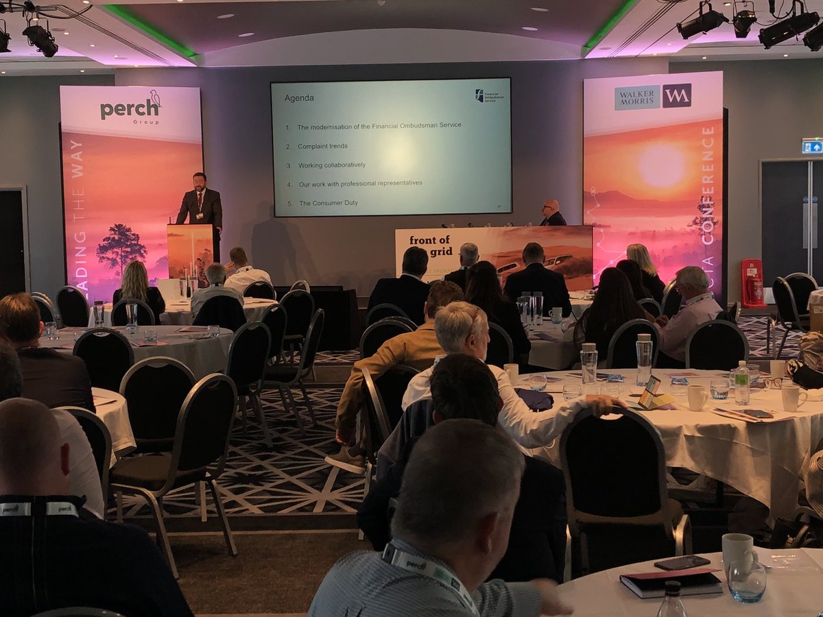CCTA_voice's tweet photo. Our afternoon keynote speech from the @financialombuds will be our last session of the day, we are hearing about recent complaints trends and the Consumer Duty #CCTA23 https://t.co/anWYT6tOXN