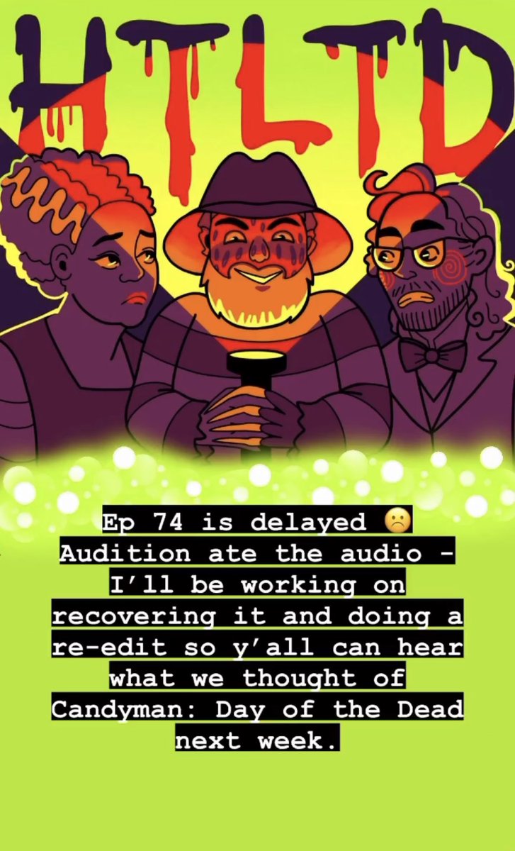 How2LoveTheDark's tweet photo. No episode today. 😩 Audition ate my homework. It’s recoverable, but won’t be out until next week. So sorry for the delay!! https://t.co/2i0habIVDW