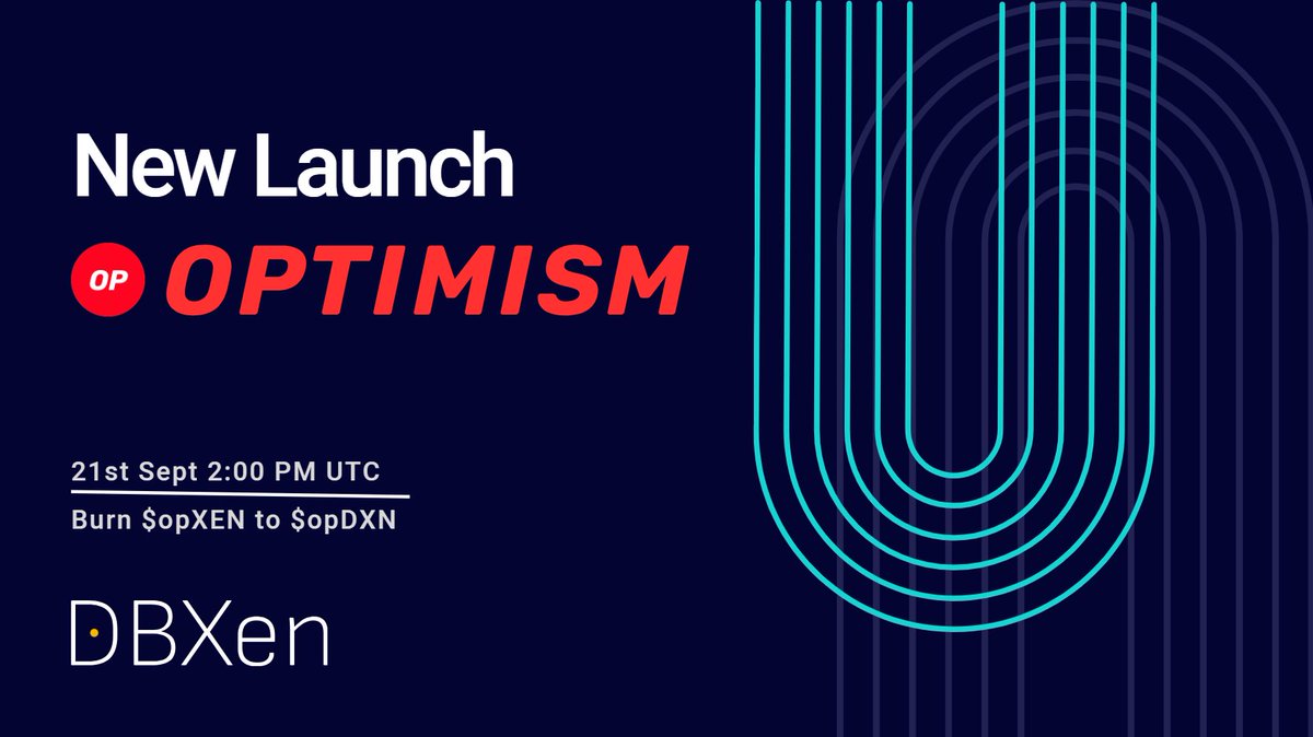 DBXen_crypto's tweet photo. Wen #DBXen launch #Optimism?
📌Tomorrow🫡
🗓️21st Sept
⏰2PM UTC
Short & Entertaining. LFG!🔥🔥🔥 https://t.co/NiHhQrc4lc