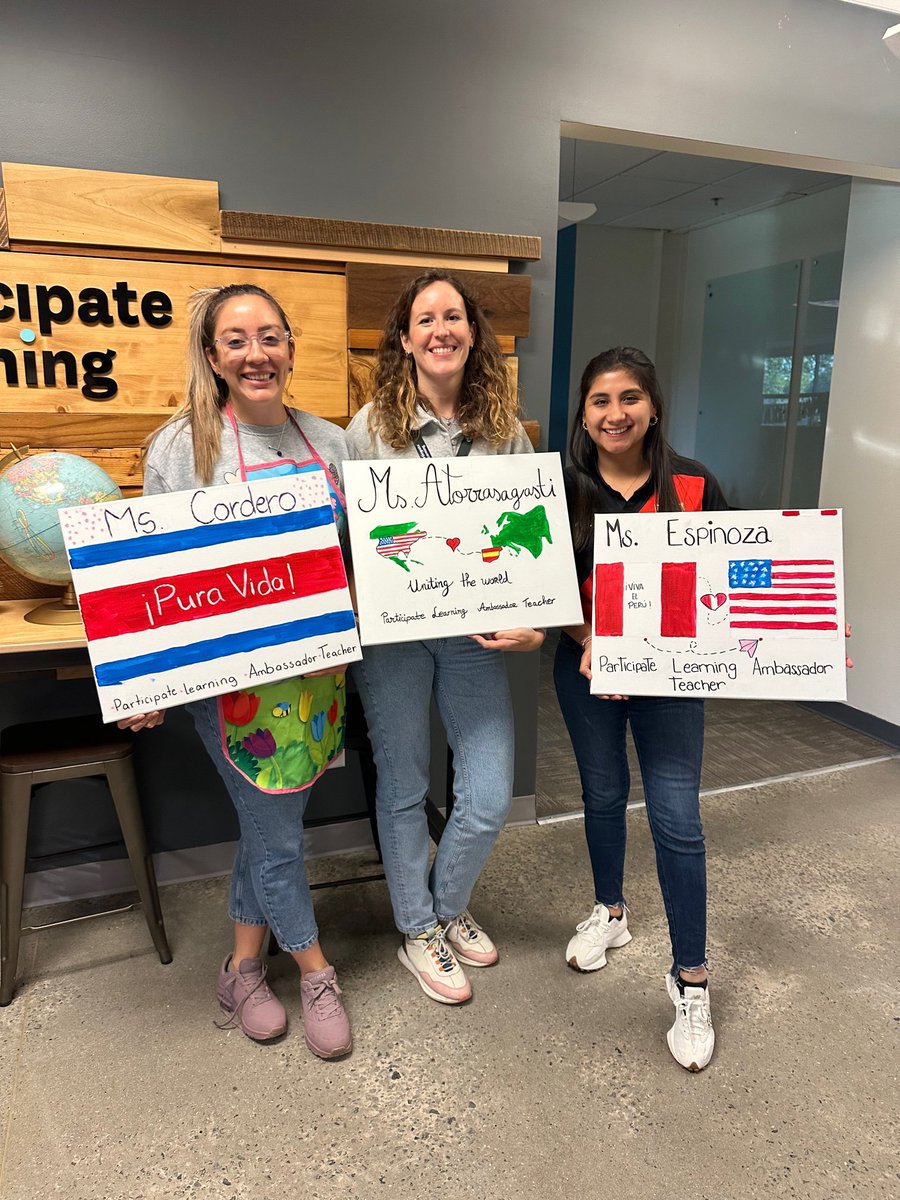 Ambassador Teachers from Spain, Peru, and Costa Rica creating paintings for their culture corners! 🇵🇪 🇪🇸 🇨🇷 We love a @ParticipateLrng #PLOrientation2023 Paint and Sip evening 🎨

#UnitingOurWorld