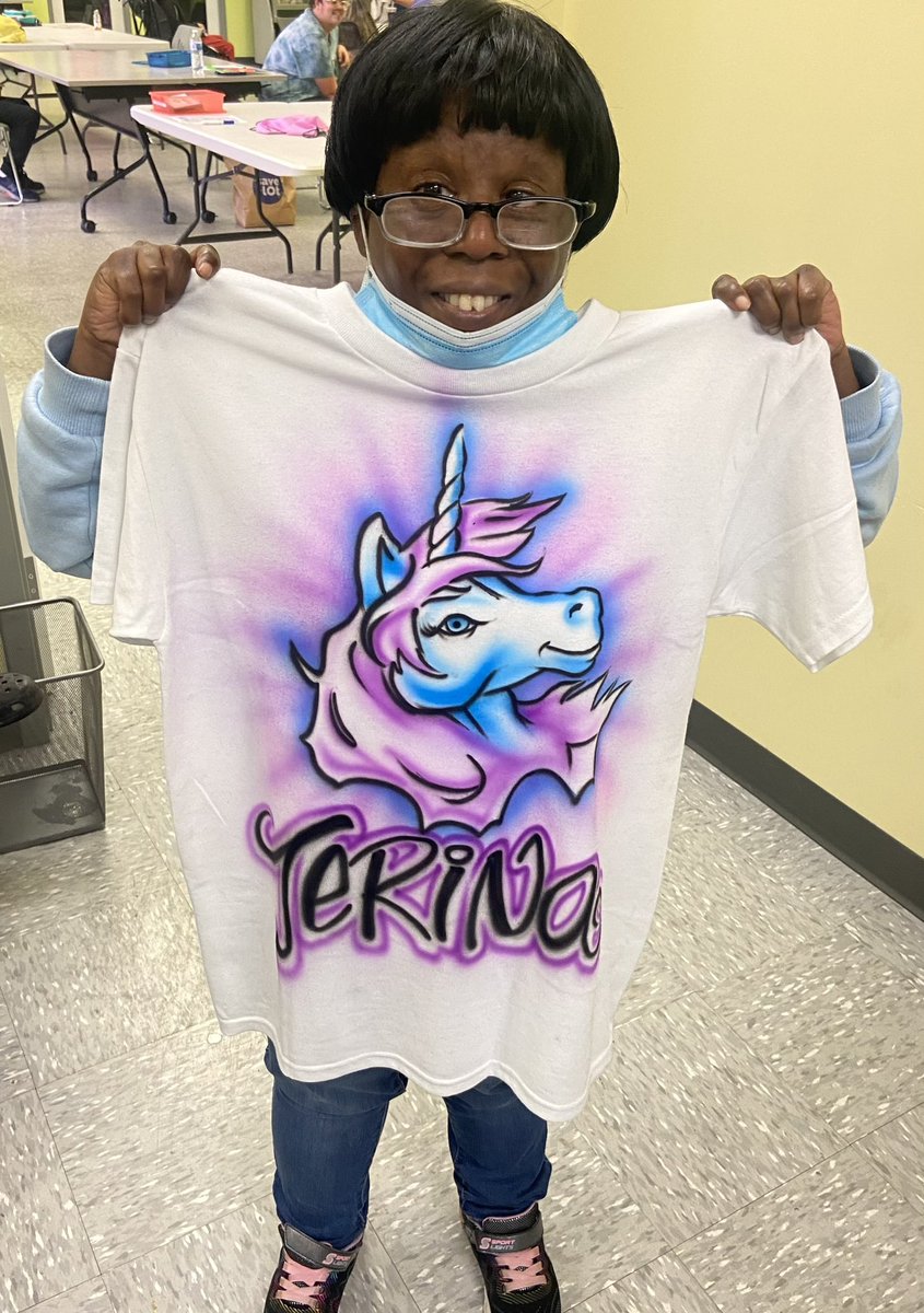 whitehousewow's tweet photo. Our day hab crafted their own airbrushed shirts! Swipe to see some of their creative designs. 🖌️ https://t.co/HVLhFhrtfY