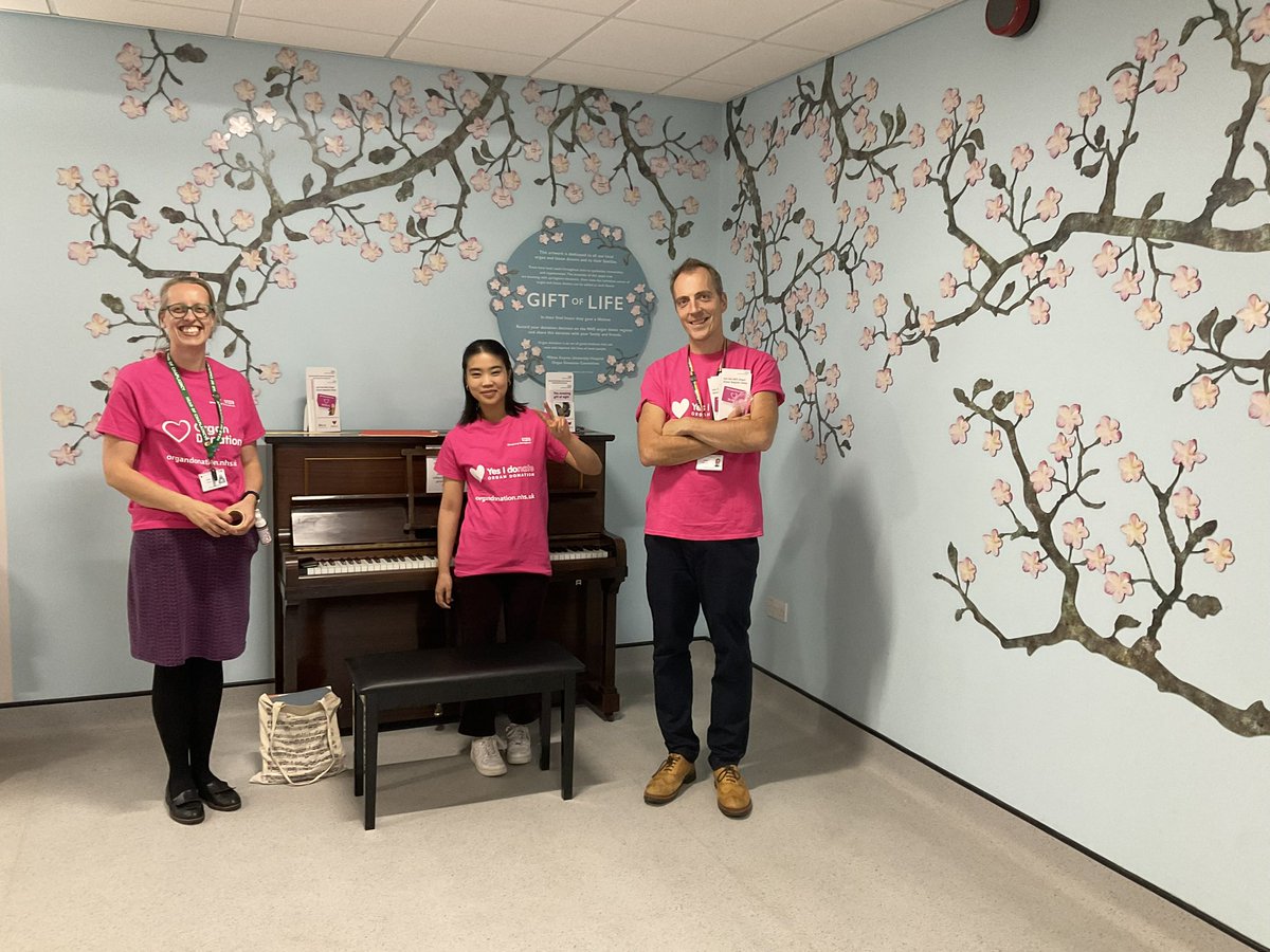 Rosanna Sharples (Edmans) (@rosannasharples) on Twitter photo It’s #OrganDonationWeek. <a href="/MKHospital/">Milton Keynes University Hospital NHS FT</a> are supporting and promoting with the amazing Dr.Adelaide Yue playing a recital at the Trust organ donation piano in the main entrance.
<a href="/strachanjamie/">Jamie Strachan</a> <a href="/secraney/">Sarah Crane 💚</a> <a href="/NHSOrganDonor/">NHS Organ Donation💗🫀🫁</a> <a href="/OdtSouth/">South Central ODT</a> <a href="/JoeHMK/">Joe Harrison</a> <a href="/IanR_MKUH/">Ian Reckless</a> It’s #OrganDonationWeek. <a href="/MKHospital/">Milton Keynes University Hospital NHS FT</a> are supporting and promoting with the amazing Dr.Adelaide Yue playing a recital at the Trust organ donation piano in the main entrance.
<a href="/strachanjamie/">Jamie Strachan</a> <a href="/secraney/">Sarah Crane 💚</a> <a href="/NHSOrganDonor/">NHS Organ Donation💗🫀🫁</a> <a href="/OdtSouth/">South Central ODT</a> <a href="/JoeHMK/">Joe Harrison</a> <a href="/IanR_MKUH/">Ian Reckless</a>