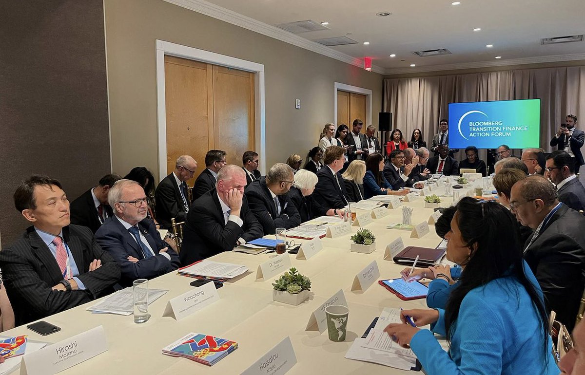 CZacharopoulou's tweet photo. #UNGA78 | Private capital mobilization is not an option, it is an urgent imperative to meet our goals.
At the @Bloomberg Transition #Finance Action Forum, I highlighted the progress we made since the Paris Summit.
We need to go further together towards renewed #multilaterism. https://t.co/RoMOKAxs8B