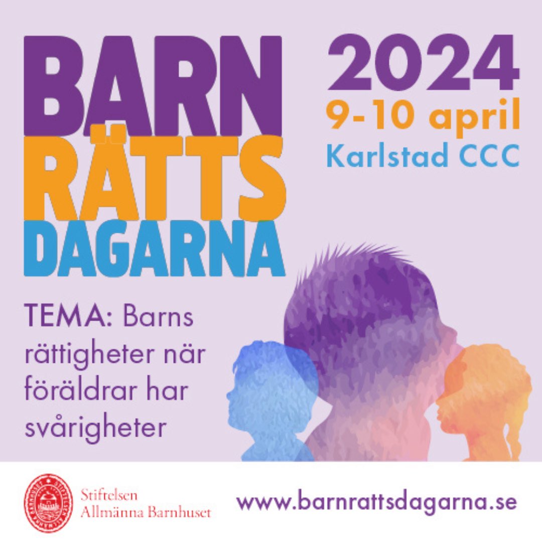 Nu tar vi emot ansökningar om att hålla seminarium på Barnrättsdagarna 2024!😍

Det kan vara i form av föreläsningar eller workshops med anknytning till årets tema: Barns rättigheter när föräldrar har svårigheter 💗

Läs mer: barnrattsdagarna.se/om/ansok-om-at…