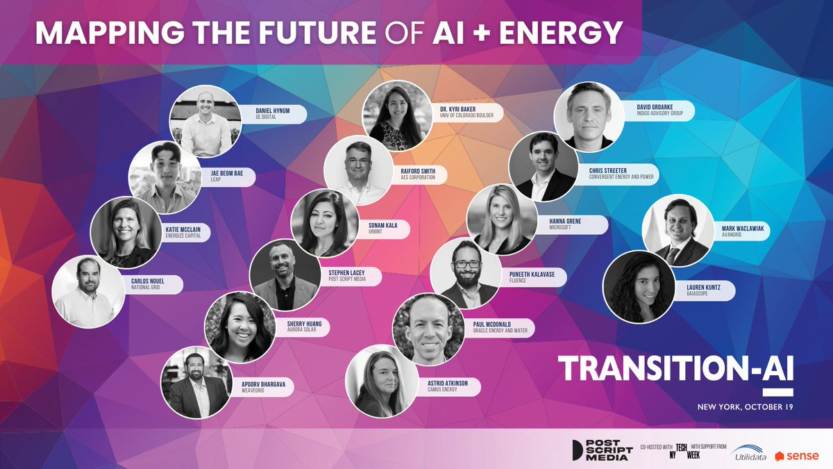 _LatitudeMedia's tweet image. Come network with the top minds in artificial intelligence and energy! Join @Microsoft, @GE_Digital, @TheAESCorp, @nationalgrid and more at Transition-AI: New York, now a part of #NYTechWeek.

🗓️ October 19th, 2023
📍 @Convene, New York City
🎟️ Tickets: bit.ly/Transition-AI-…