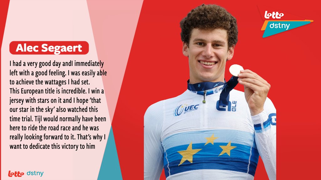 lottocycling_'s tweet photo. #EuroRoad23  

💬 Post-race reaction of Alec after his European title in the European Championships ITT U23

#ForTijl https://t.co/N46o9p18yh