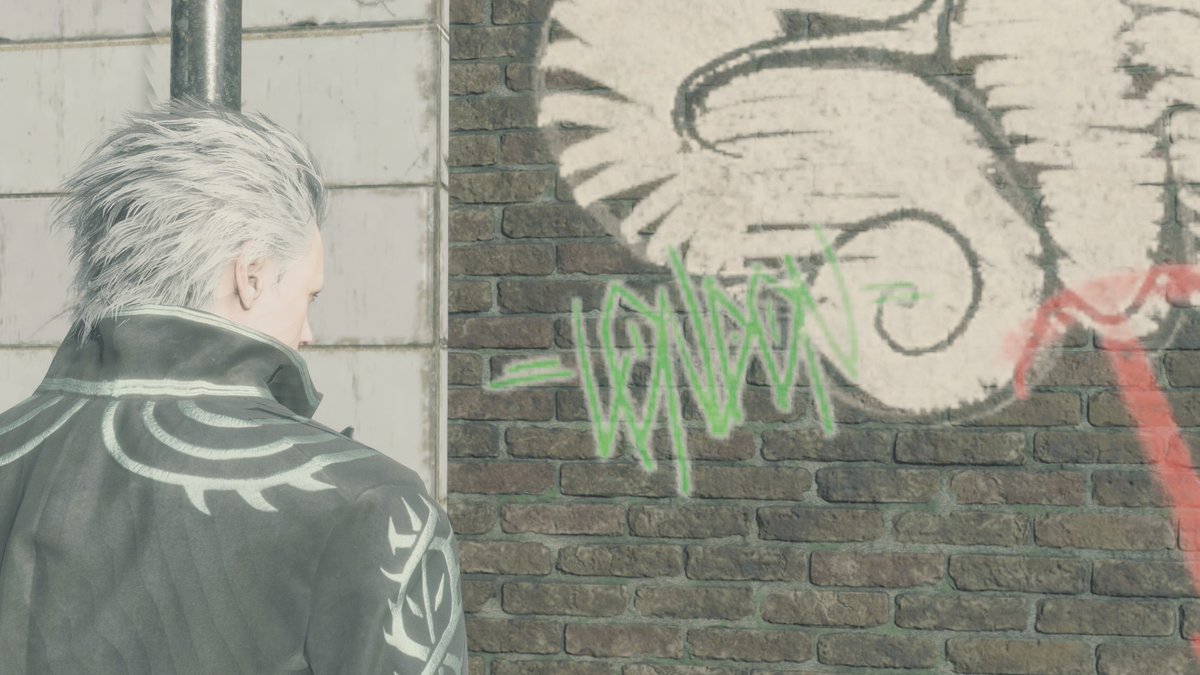 bithyniam's tweet photo. Favourite graffiti from DMC5.
Keep thinking about using it as in an icon/pfp somewhere, but somehow I never get around to that. https://t.co/IdWFgsGQNz
