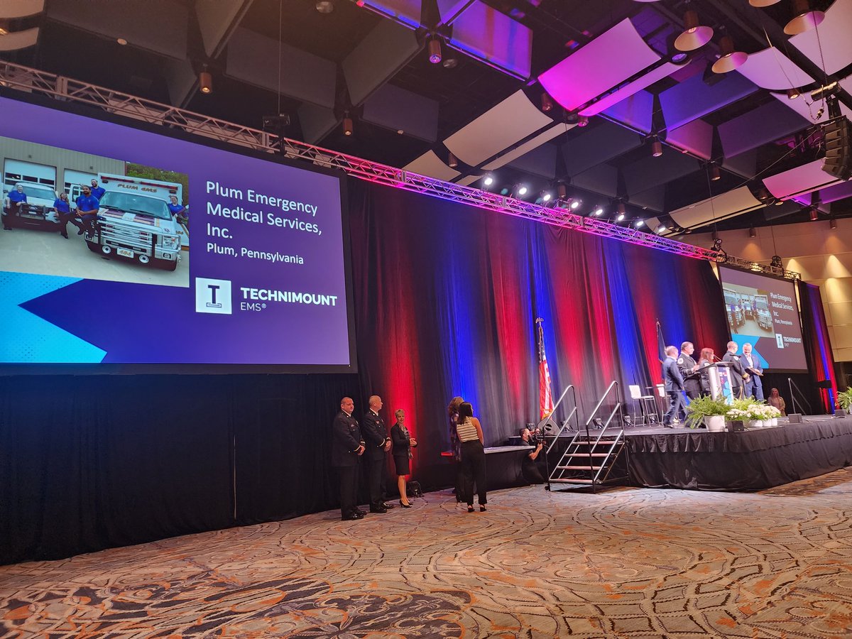 Plum EMS recognized at #EMSWorldExpo for their commitment to safety for their work to reduce lights and siren use. Way to go!