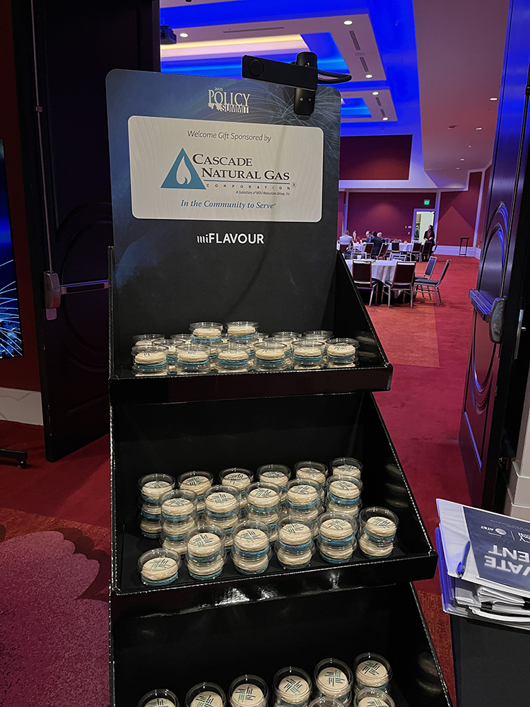 awbolympia's tweet photo. AWB branded macarons! Thank you to @CascadeNatGas for the welcome gift at the AWB Policy Summit. #AWBSummit https://t.co/IN9LQPnxXi