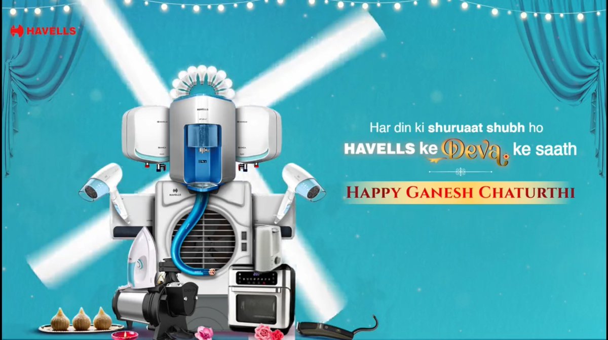 ⚠️ <a href="/havellsindia/">Havells</a> uses Shri Ganapati's figure in their ad campaign #HavellsKeDeva on #GaneshChaturthi

This is deeply insensitive &amp; disrespectful to the sentiments of millions of Bappa devotees.

We urge Havells to immediately take down this ad &amp; render an apology to Hindus.