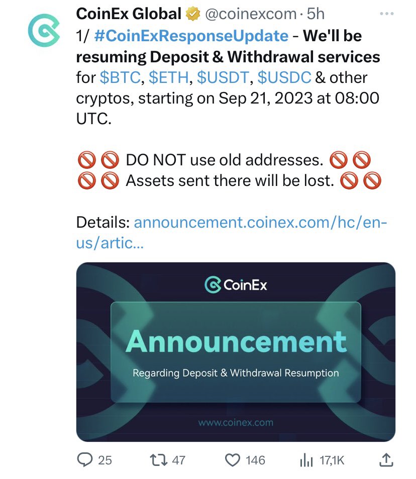 CYVOio's tweet photo. Updates on Withdrawal service being resumed https://t.co/IGkGpME2OG