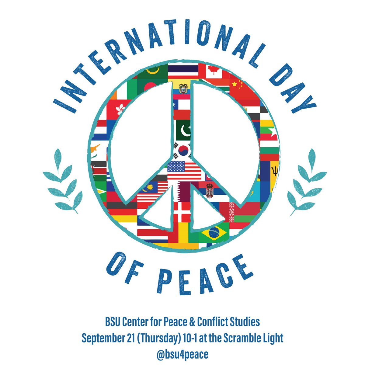 Tomorrow is the International Day of Peace! Our friends from the Center for Peace &amp; Conflict Studies will be at the Scramble Light. Stop by and chat with them!
