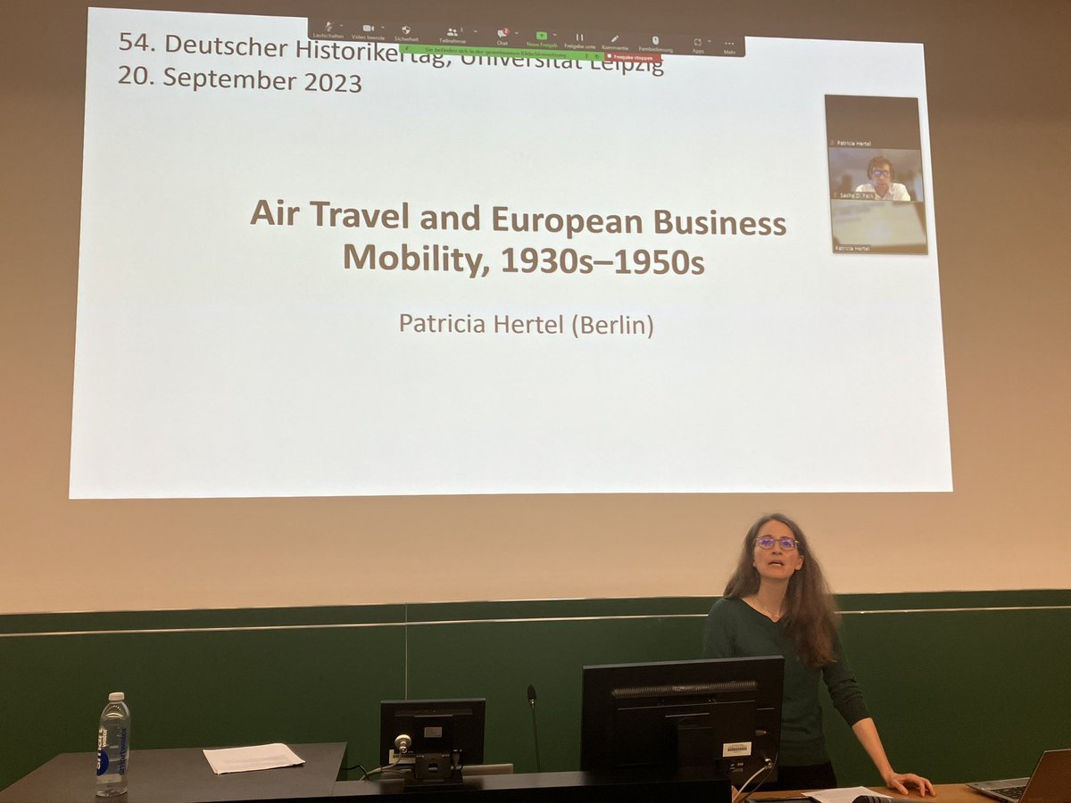 Excellent talk by Patricia Hertel on changing business identities caused by emergence of air travel #Historikertag2023