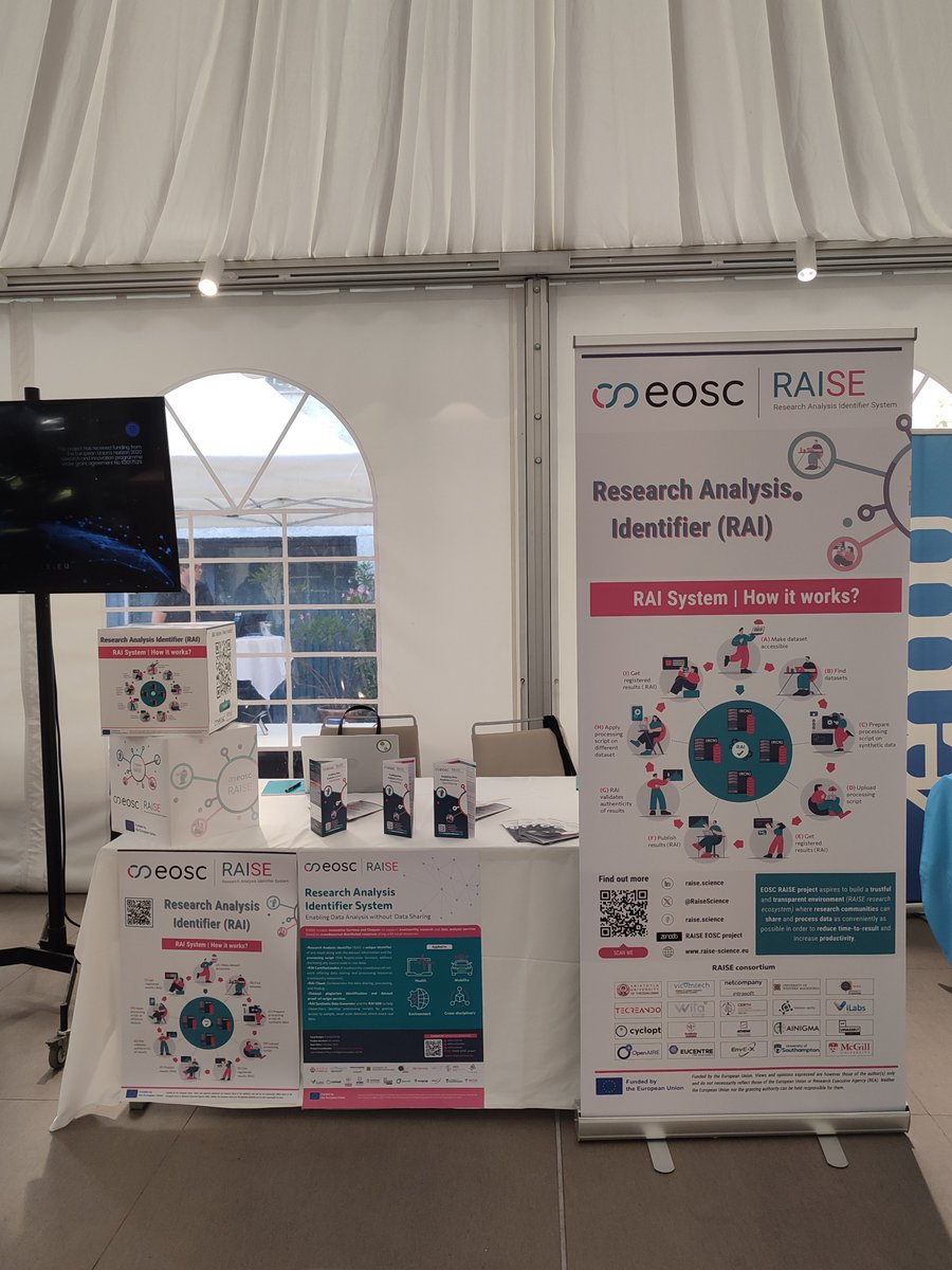 RaiseScience's tweet photo. Day 1 of the #EOSCSymposium23 has ended๐
We introduced the Research Analysis Identifier to the #EOSC community; we strengthened our relationship and collaboration with other #EOSCprojects starting with @EOSC4Cancer. ๐ @vilabs_eu @Vicomtech @iMedPhysAUTH @InnovActsLtd https://t.co/cgKdfHGNyo