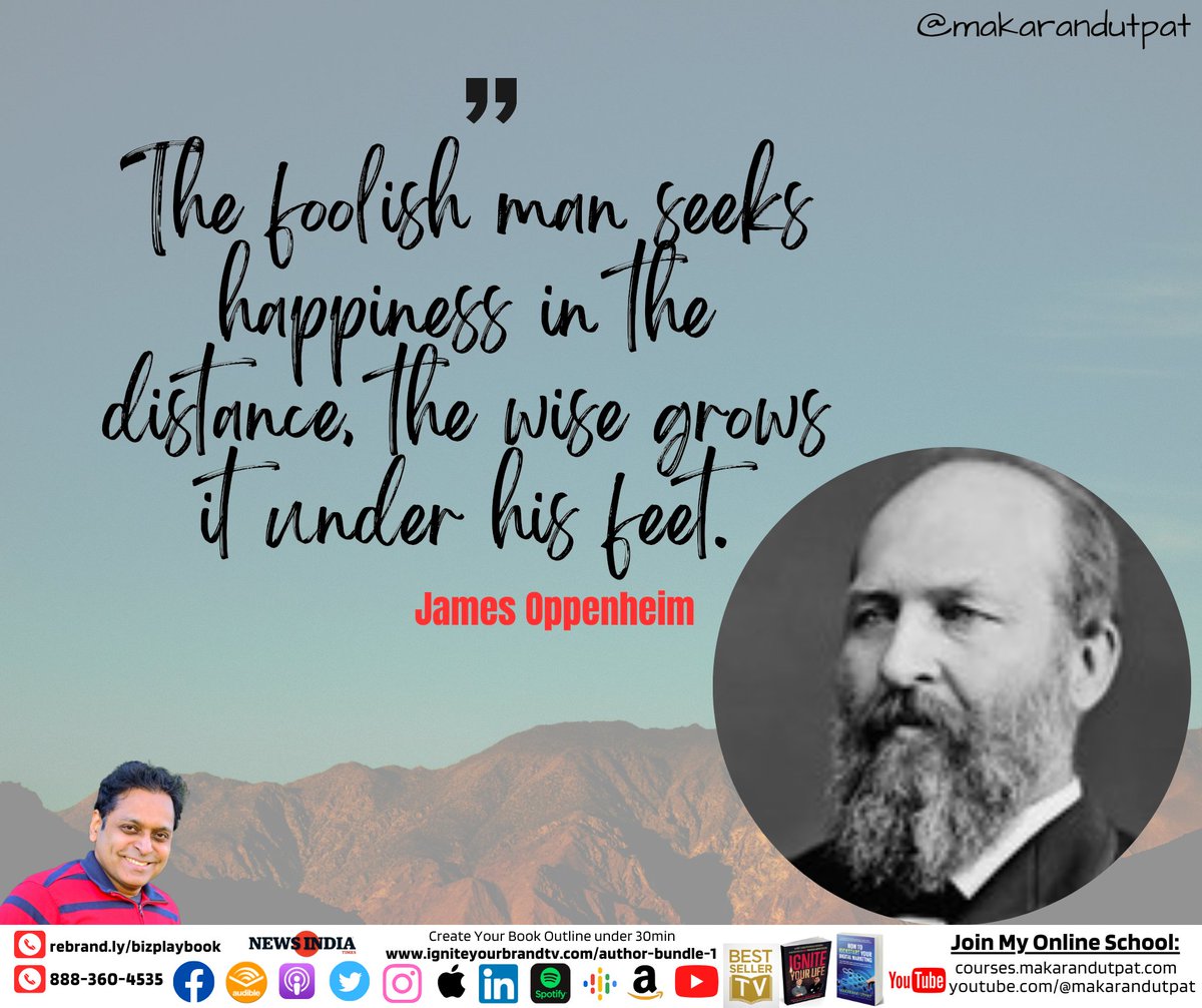 makarandutpat's tweet photo. The foolish man seeks happiness in the distance, the wise grows it under his feet.
-James Oppenheim
📷📷
.
.
#wednesdayquote
#HappinessWithin
#growwise https://t.co/IUlOqSC0O7