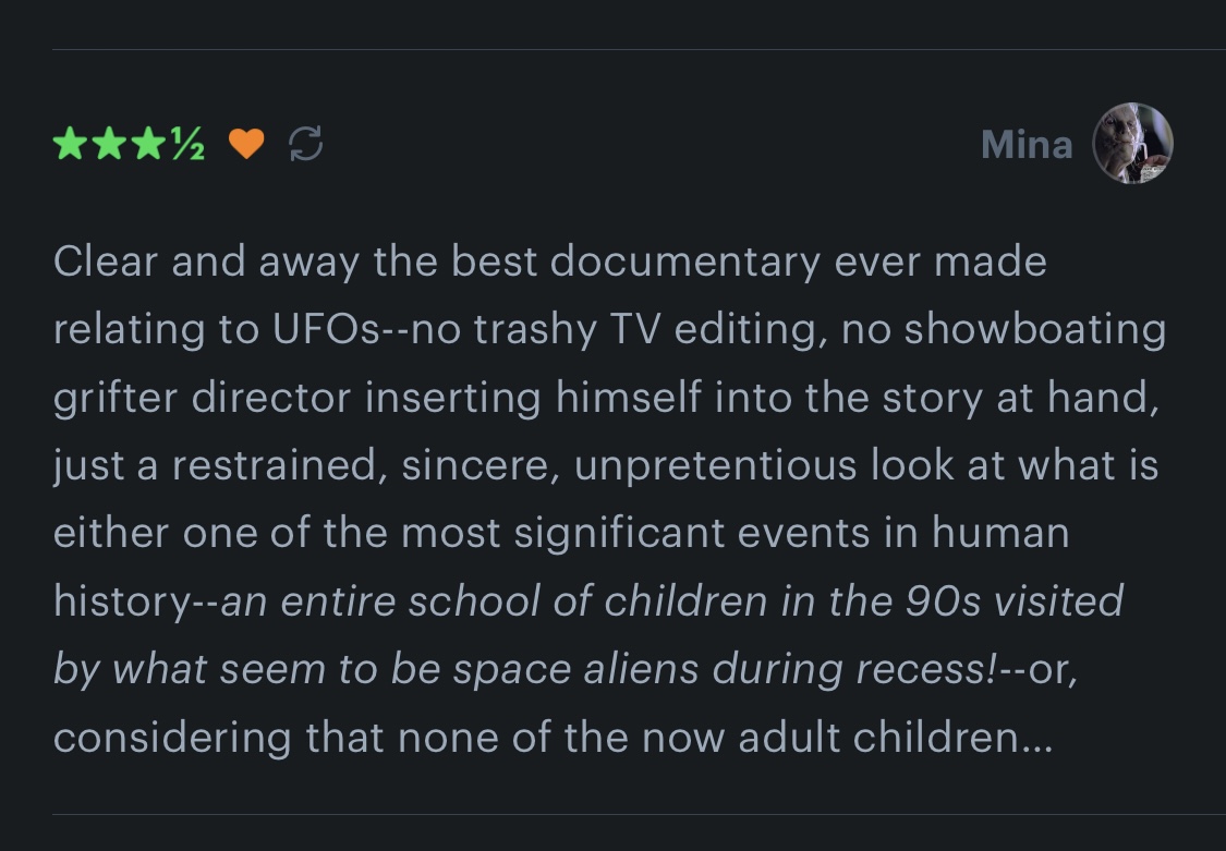 ArielPhenomenon's tweet photo. Review Post Day! #Chicago: We'll see you at 7 pm TONIGHT (9/20) @RegalMovies City North 14 Theater for screening, Q&A with director.
1 night only for a theater experience of a film that is "mesmerizing...& confounding."๐ฟ
@SEMEvents #chicagoevents #chicagotodo #ufo @angelidowu3 https://t.co/rxUSvAziH4