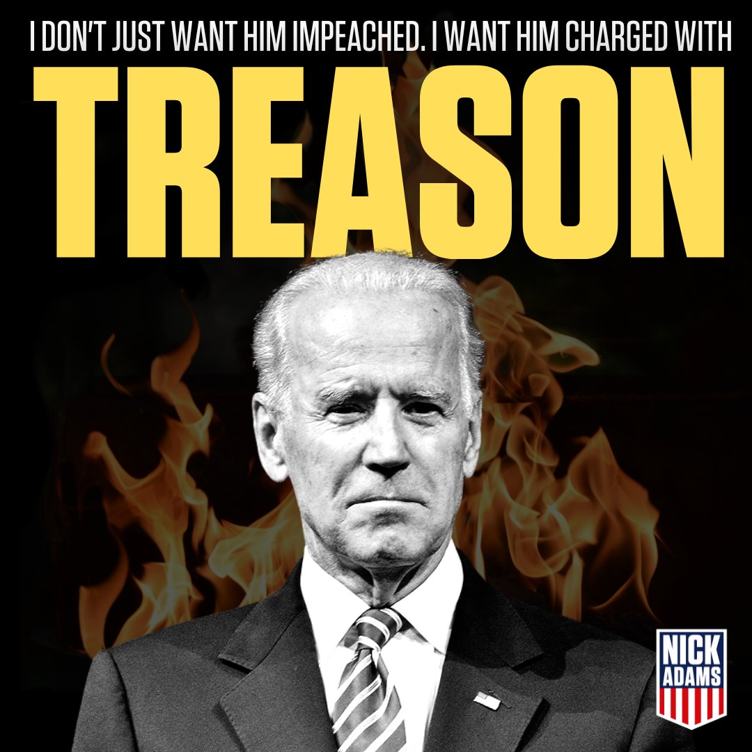 NickAdamsinUSA's tweet image. Do you believe Joe Biden has committed treason against the United States of America?