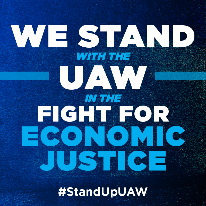 MEA stands in solidarity with #UAW members and their families. Record profits mean record contracts, and UAW workers deserve a fair contract now. 

#StandUp #StandUpUAW #1u #SolidaritySeason