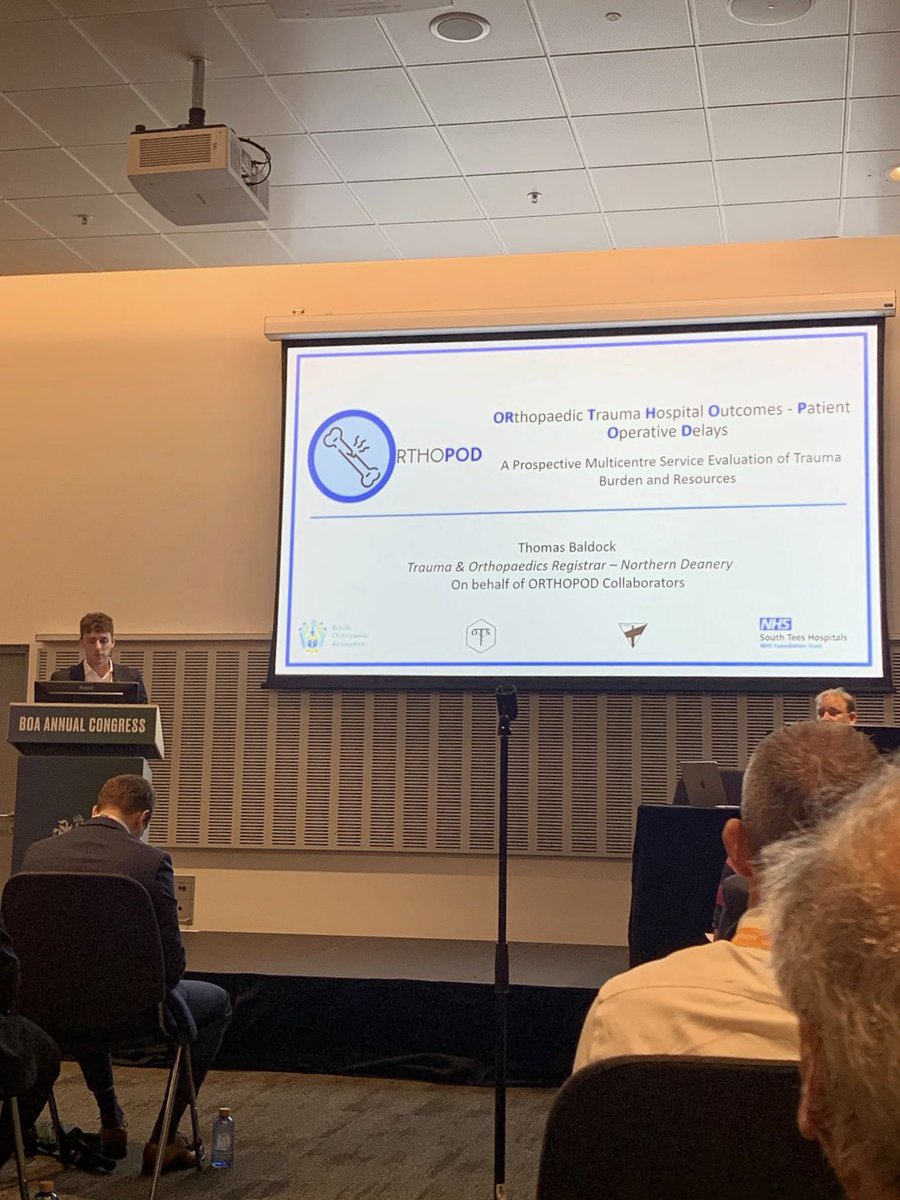 ACeS_SouthTees's tweet image. Tom Baldock presenting the findings of @BOAORTHOPOD at @BritOrthopaedic  👏🏻

#BOAAC23 @OTrauma @CornetResearch @Williameardley @SouthTees