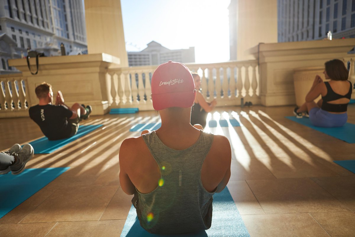 CrowdStrike's tweet image. ☀️ Getting our blood flowing for another day of #FalCon2023