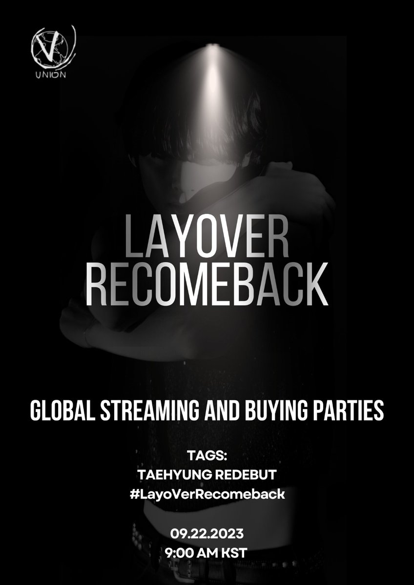 VGlobalUnion's tweet photo. 🔔 V IS COMING. Get ready for the LAYOVER RECOMEBACK from 9:00 AM KST on September 22nd! https://t.co/vKPW9CXQVG