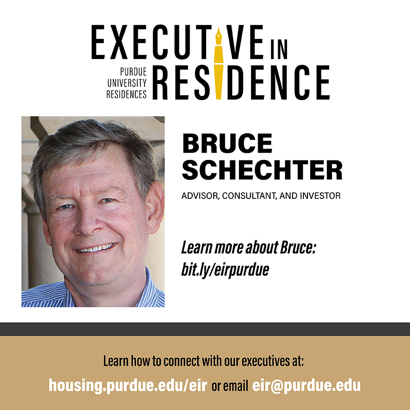 This week, we are hosting THREE Executives in Residence! Hemmie Schechter, Jason Tennenhouse, and Bruce Schechter  will all be at #Purdue this week!

Jason will also be hosting one-on-one coffee and consulting sessions for students. Book your session here: bit.ly/eirjt