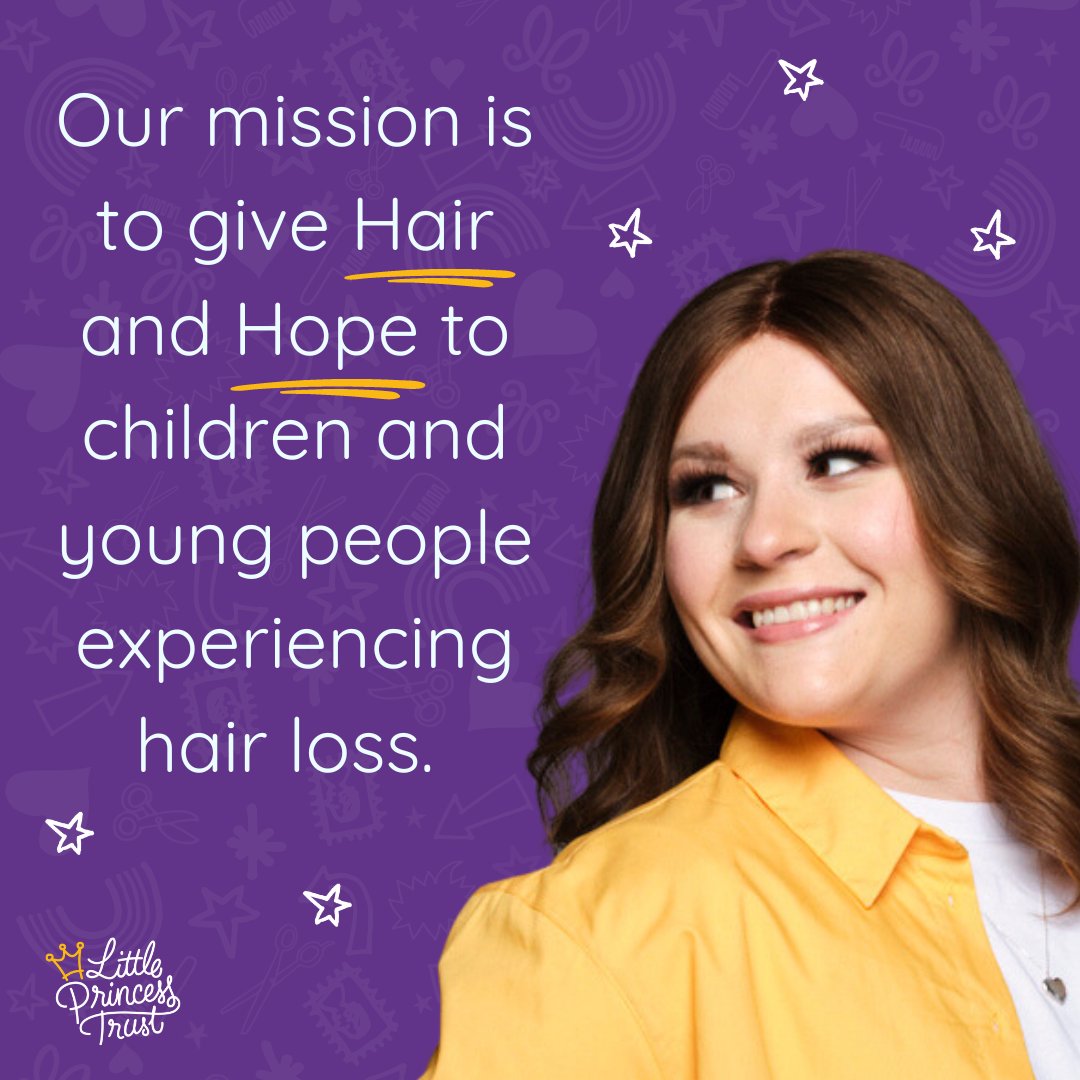 Every day, we want to try and make hair loss a little easier to cope with by providing our real hair wigs to any child or young person who needs one 💜👑

To find out how you can make a difference to the lives of our wonderful wig recipients, click here 👉ow.ly/GnR650PMLwF