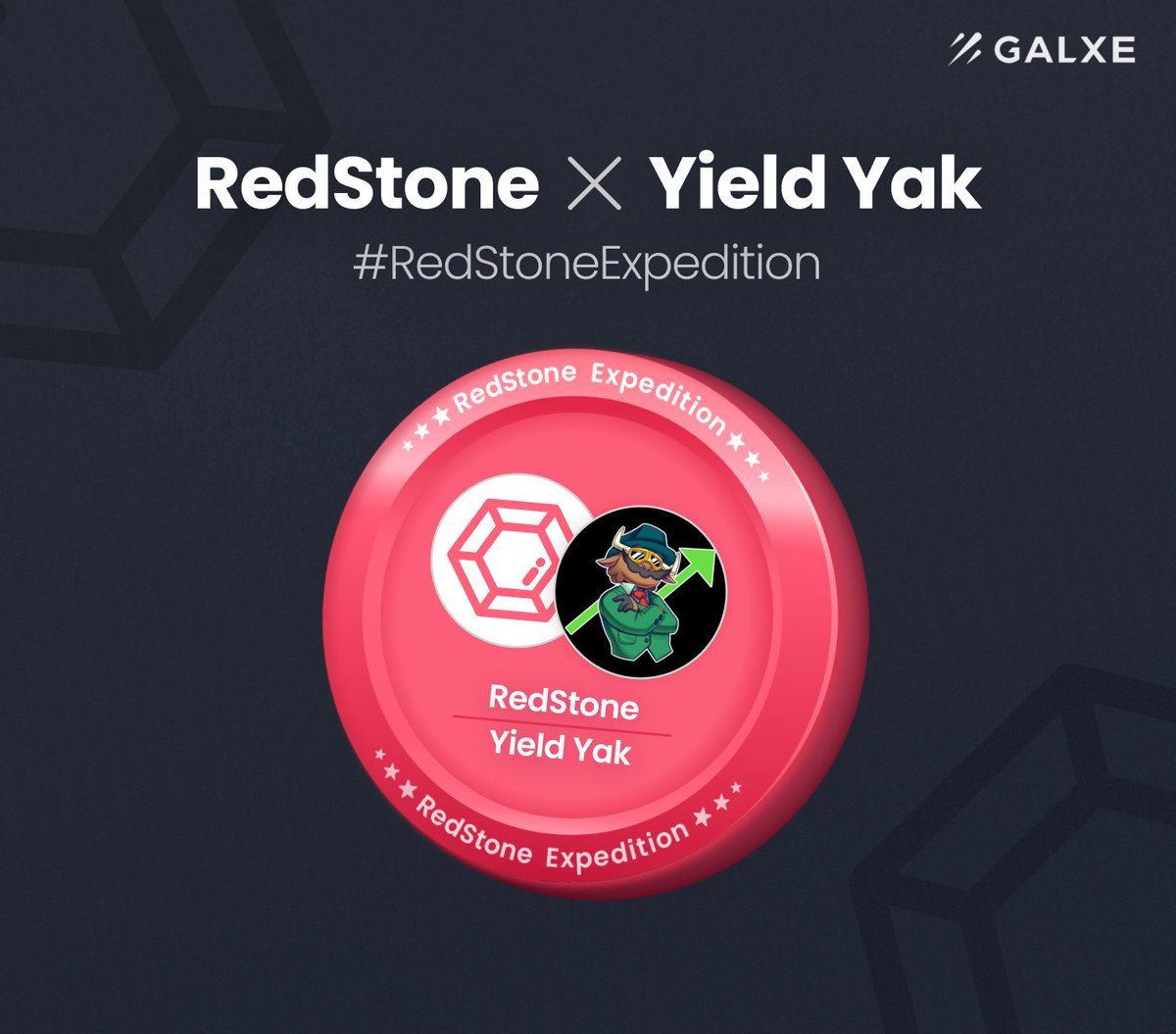 ⛏️ Calling all RedStone Miners!

Thrilled to unveil <a href="/Galxe/">Galxe</a> 6th partnership campaign in collaboration with <a href="/yieldyak_/">Yield Yak 🐃 🥛</a> for the #RedStoneExpedition

Get ready for an incredible journey ahead ♦️

Complete tasks to earn your exclusive partnership OAT 👇
galxe.com/RedStone/campa…